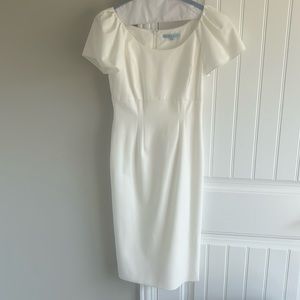 Antonio Melani ivory/cream/off white flounce sleeve dress
